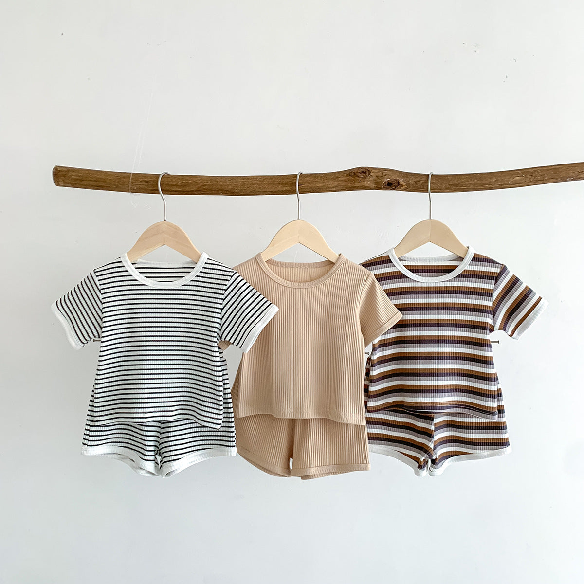 Playtime Ready Toddler Summer Striped Shorts Set