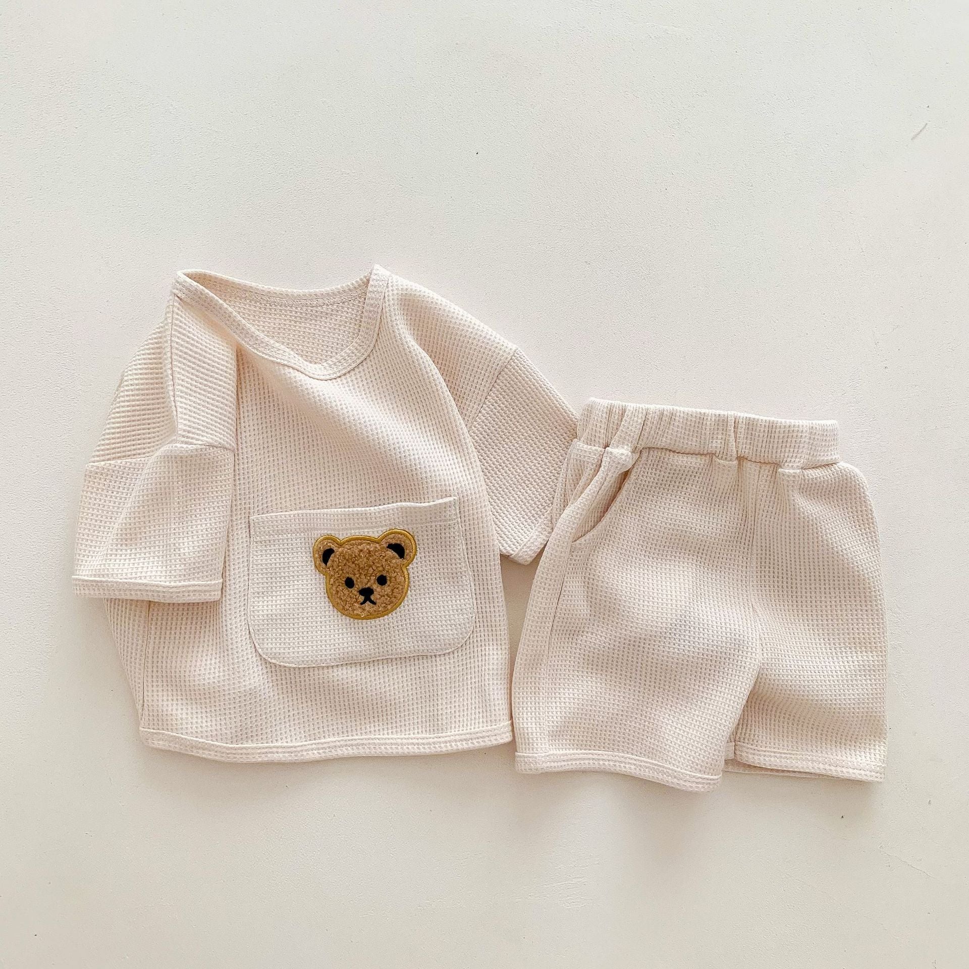 Adorable Baby Shorts and Top Waffle Set