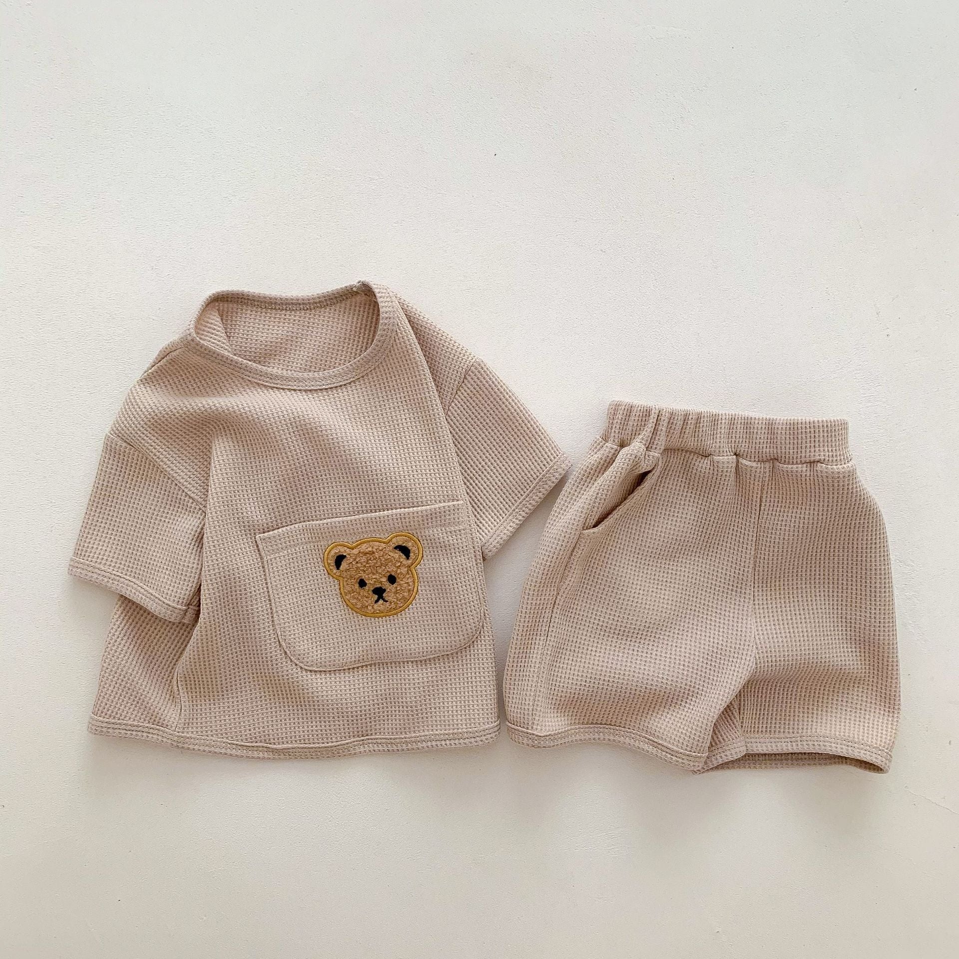 Adorable Baby Shorts and Top Waffle Set
